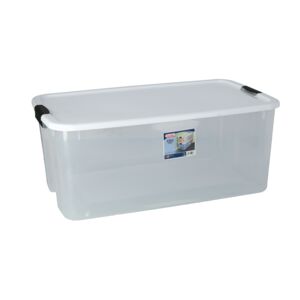 Sterilite Stackable Space Saving Durable Ultra Latch Lid Storage Box White 116 Quarts